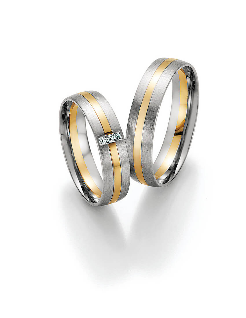 Gelbgold Weißgold Hochzeitsringe